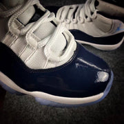 Jordan 11 Georgetown Navy High-Top Sneakers