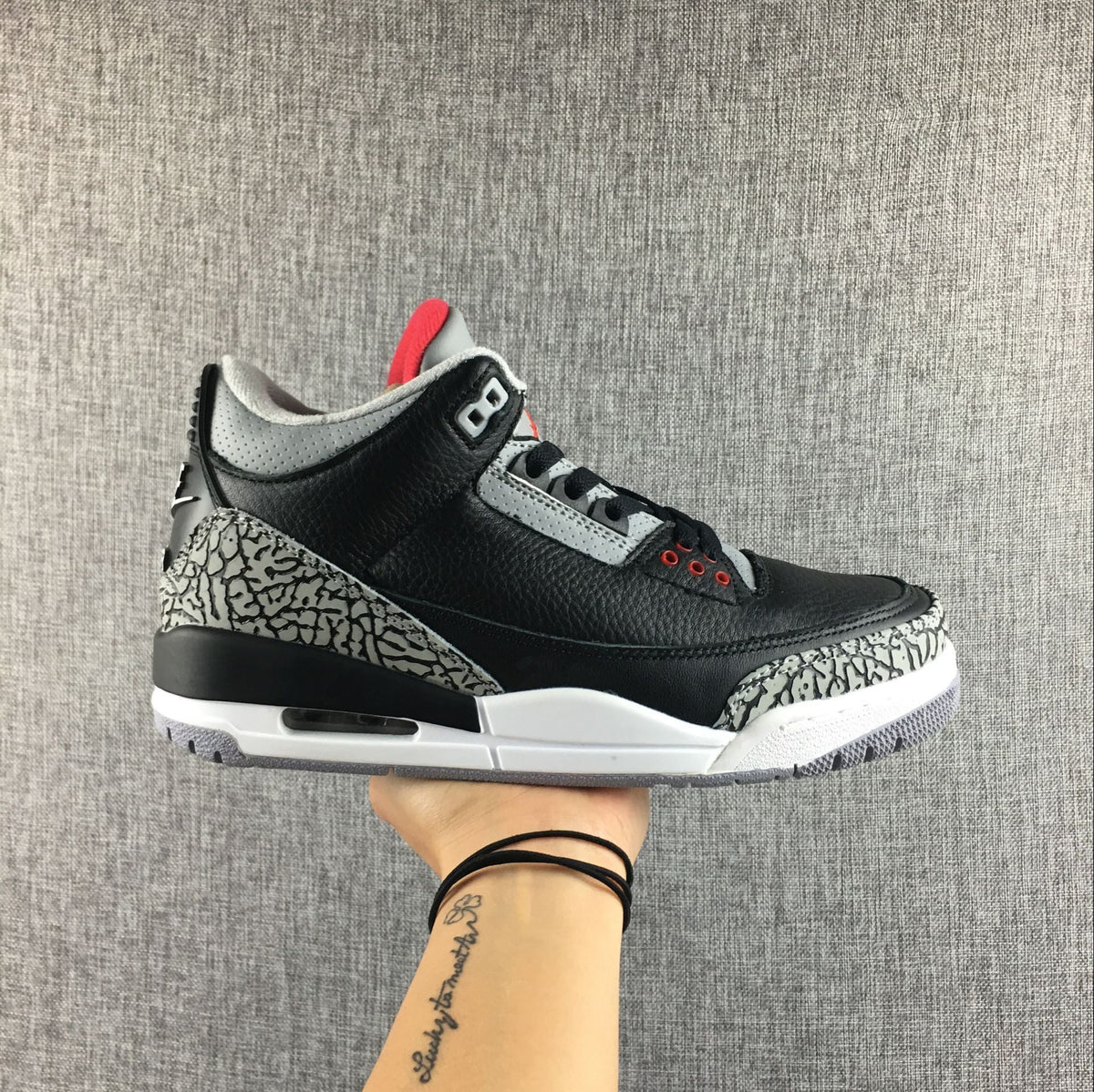 Air Jordan 3 Retro Black Cement Sneakers