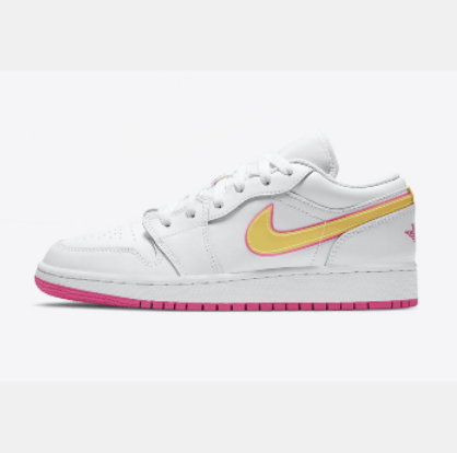Nike CV4610-100 Low-Top Sneakers White Pink Yellow