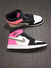 Jordan 1 High Valentine's Day Black Pink Sneakers