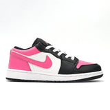 Jordan 1 Low Black Pink White Sneakers 554723-106