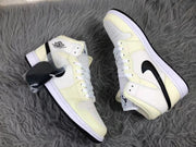 Jordan Air 1 Mid Sneakers Cream White and Black