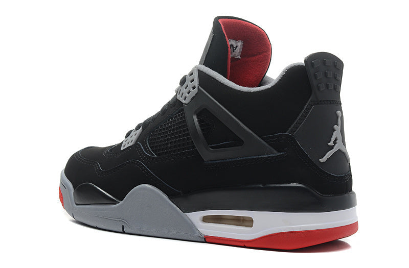 Jordan 4 Retro Black/Red Basketball Shoes