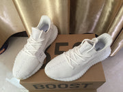 Yeezy 350 V2 White Knit Low-Top Sneakers
