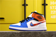 Jordan 1 High Blue Orange White Sneakers 852542-146
