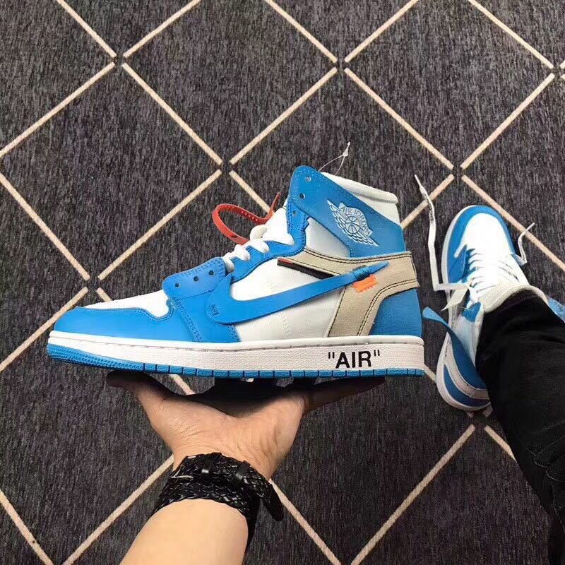 Air Jordan 1 High Off-White University Blue Sneakers