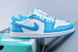 Jordan 1 Low SB UNC Blue and White Sneakers 401