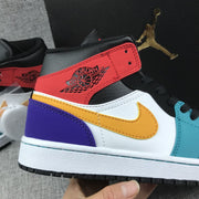 Jordan 1 Mid Multicolor High-Top Sneakers