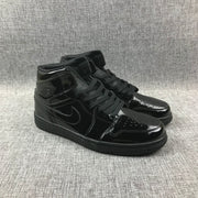 Air Jordan 1 Mid Black Patent Sneakers BQ6472-002
