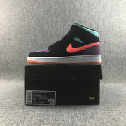 Jordan 1 Mid Multicolor Black Sneakers 554725-083