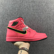 Air Jordan 1 Mid Sneakers Pink Black Volt AQ9131-600