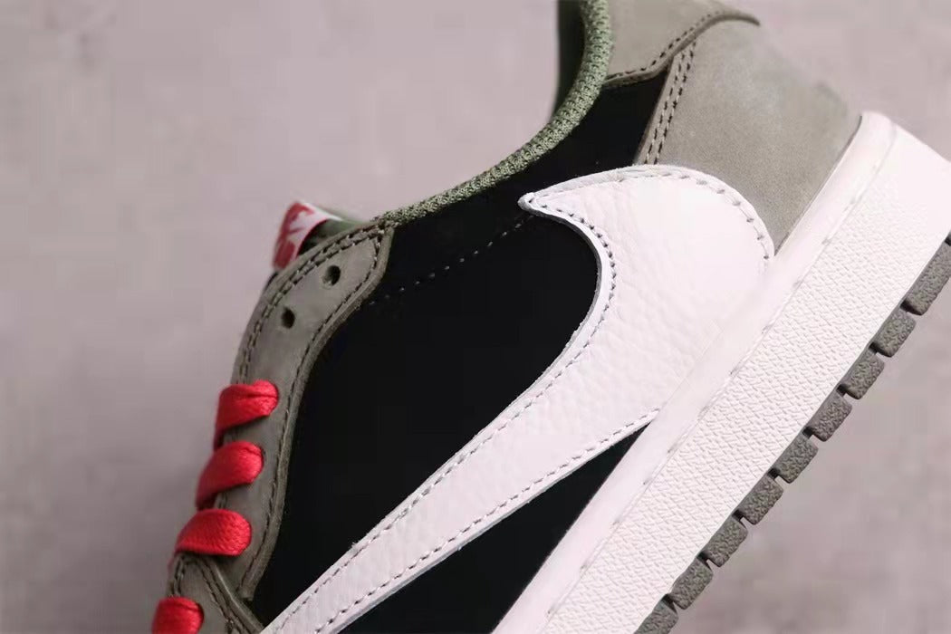Jordan 1 Low Travis Scott Black Grey White Sneakers CQ4277-008