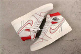 Air Jordan 1 Retro High OG White and Red Sneakers