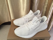 Yeezy 350 V2 White Knit Low-Top Sneakers
