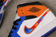 Jordan 1 High Blue Orange White Sneakers 852542-146