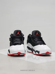 Jordan 6-12 Black White Red Sneakers