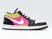 Jordan 1 Low Yellow Pink Black Sneakers CW5564-001
