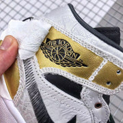 Jordan Air Jordan 1 Mid Edison Chen White Black Gold Sneakers