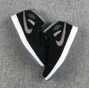 Air Jordan 1 Mid Black Grey Red Sneakers 554724-060