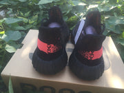 Yeezy Boost 350 V2 Black and Bright Coral Sneakers