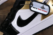 Jordan 1 Low Black Metallic Gold Sneakers CQ9447-700
