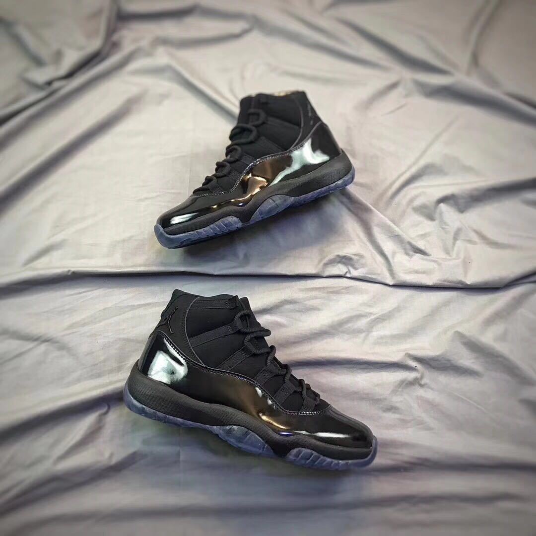 Air Jordan 11 Cap and Gown Black High-Top Sneakers