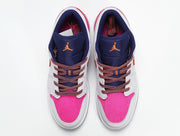 Jordan 1 Low SE Pink Gray Orange Sneakers 554723-502