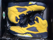 Jordan 5 High-Top Sneakers Yellow Navy Tokyo Style