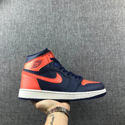 Air Jordan 1 Mid Blue Orange Sneakers AH7389-408