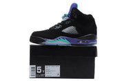 Jordan Air Jordan 5 Black Purple High-Top Sneakers 440892-007