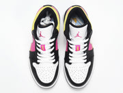Jordan 1 Low Yellow Pink Black Sneakers CW5564-001