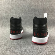 Air Jordan 1 Mid Black Red White High-Top Sneakers
