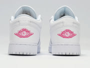 Jordan Air Jordan 1 Low White and Pink Sneakers