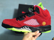 Jordan 5 30th Anniversary Sneakers, Yellow/Purple & Red