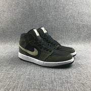 Air Jordan 1 Mid Sneakers Olive Green BQ6472-030