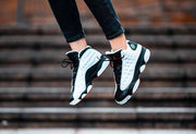 Air Jordan 13 He Got Game Sneakers Black White Red