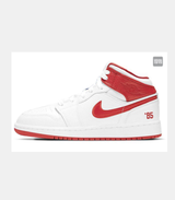 85 Red and White High-Top Sneakers DH0200
