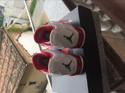 Jordan 4 Retro White and Red High-Top Sneakers