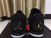Jordan 4 Black and Gold High-Top Sneakers