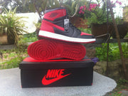 Jordan 1 High Black Red Men's Basketball Shoes 555088-123