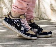 Jordan 1 High Paisley Pattern Sneakers in Black and Tan