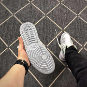 Jordan 1 High Off-White Style White Grey Sneakers
