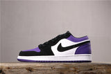 Jordan 1 Low Black White Purple 553558-125