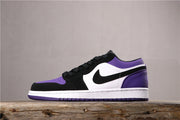 Jordan 1 Low Black White Purple 553558-125
