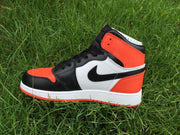 Jordan 1 High Women's Black Orange White Sneakers