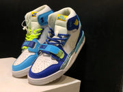 Air Jordan Legacy 312 Fly High-Top Sneakers, White and Blue