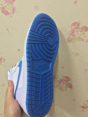 Jordan Air Jordan 1 High White and Royal Blue Sneakers