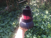 Yeezy Boost 350 V2 Black and Bright Coral Sneakers