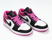 Jordan 1 Low Raspberry Pink Black White Sneakers CK3022-005
