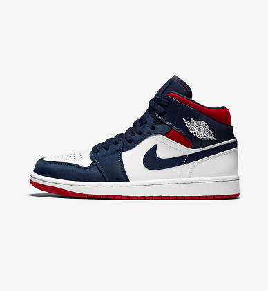 Jordan High-Top Sneakers Navy White Red 852542-104